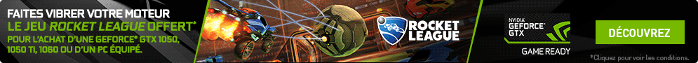 NVIDIA offre le Jeu PC Rocket League pour l'achat d'un produit éligible