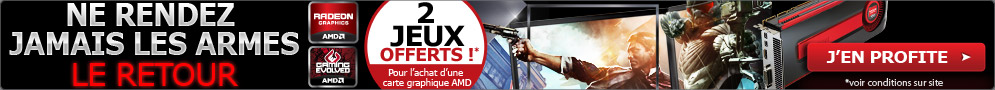AMD vous offre 2 jeux pour l'achat d'une configuration ou d'une carte graphique Radeon HD 7950 ou 7970