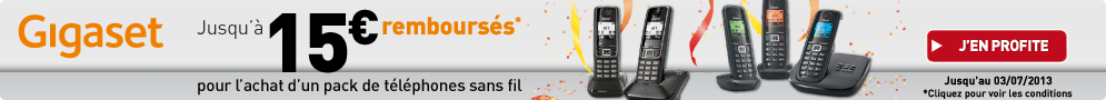 Jusqu'au 3 juillet, Gigaset rembourse jusqu'à 15€ sur les téléphones sans fil éligibles