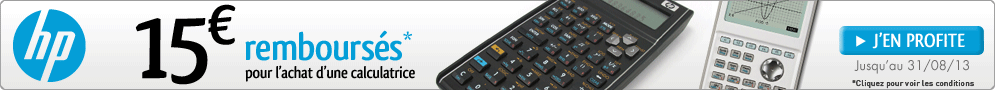 Jusqu'au 31 août, HP remboures 15€ sur une sélection de calculatrices
