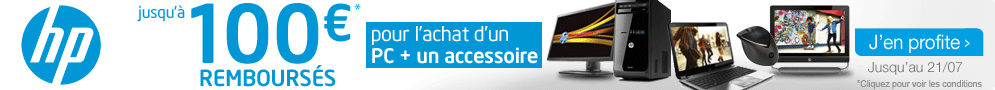 Jusqu'au 21 juillet, HP vous rembourse jusqu'à 100€ pour l'achat d'un PC éligible avec un accessoire