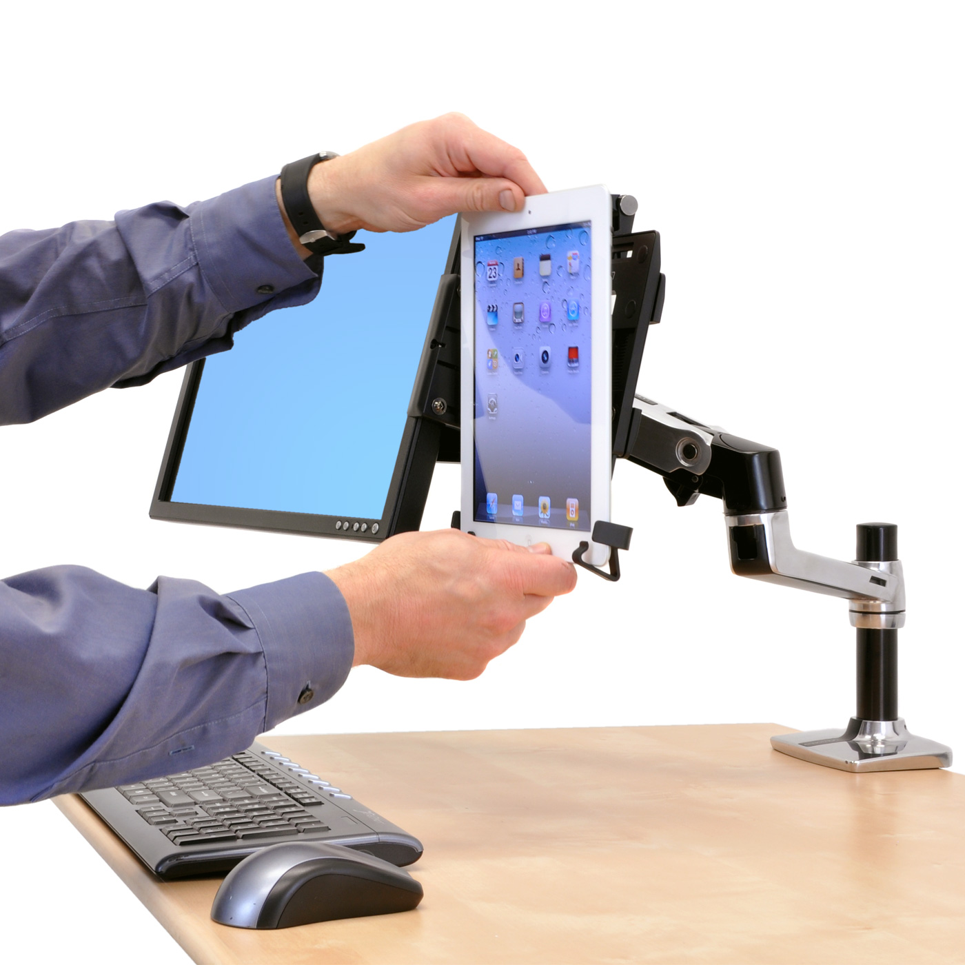 Ergotron Universal Tablet Cradle Bras Pied Ergotron Sur Ldlc