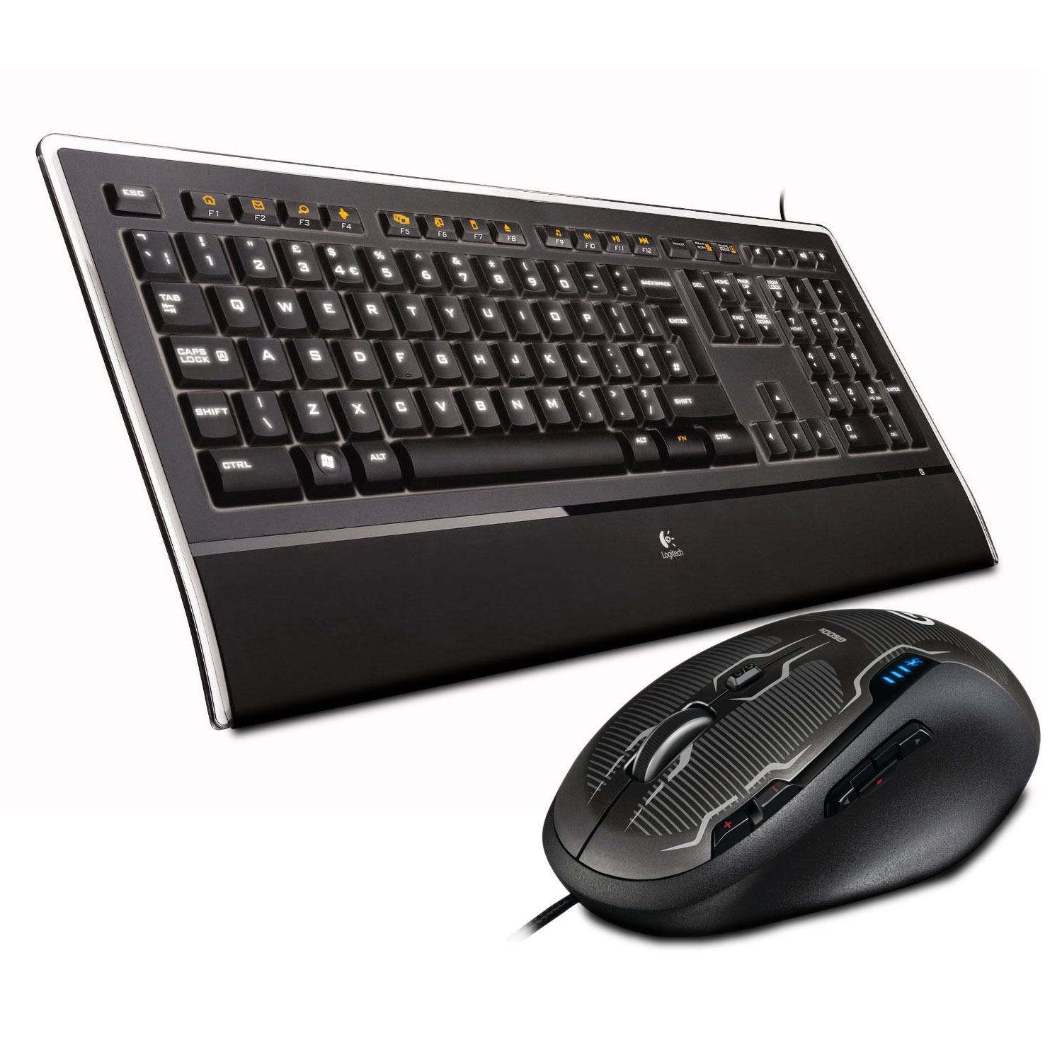 Logitech Illuminated Keyboard K Logitech Laser Gaming Mouse G S