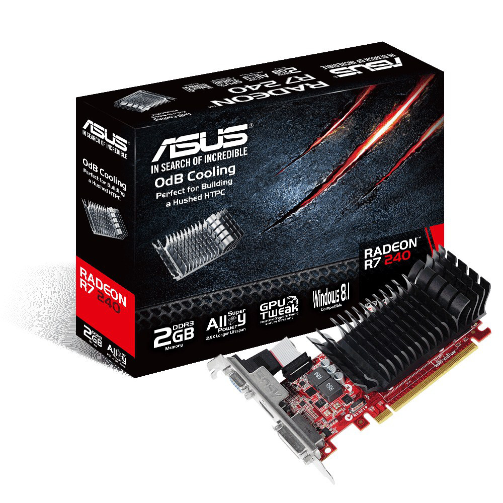 Asus Radeon R7 240 R7240 Sl 2gd3 L Carte Graphique Asus Sur Ldlc