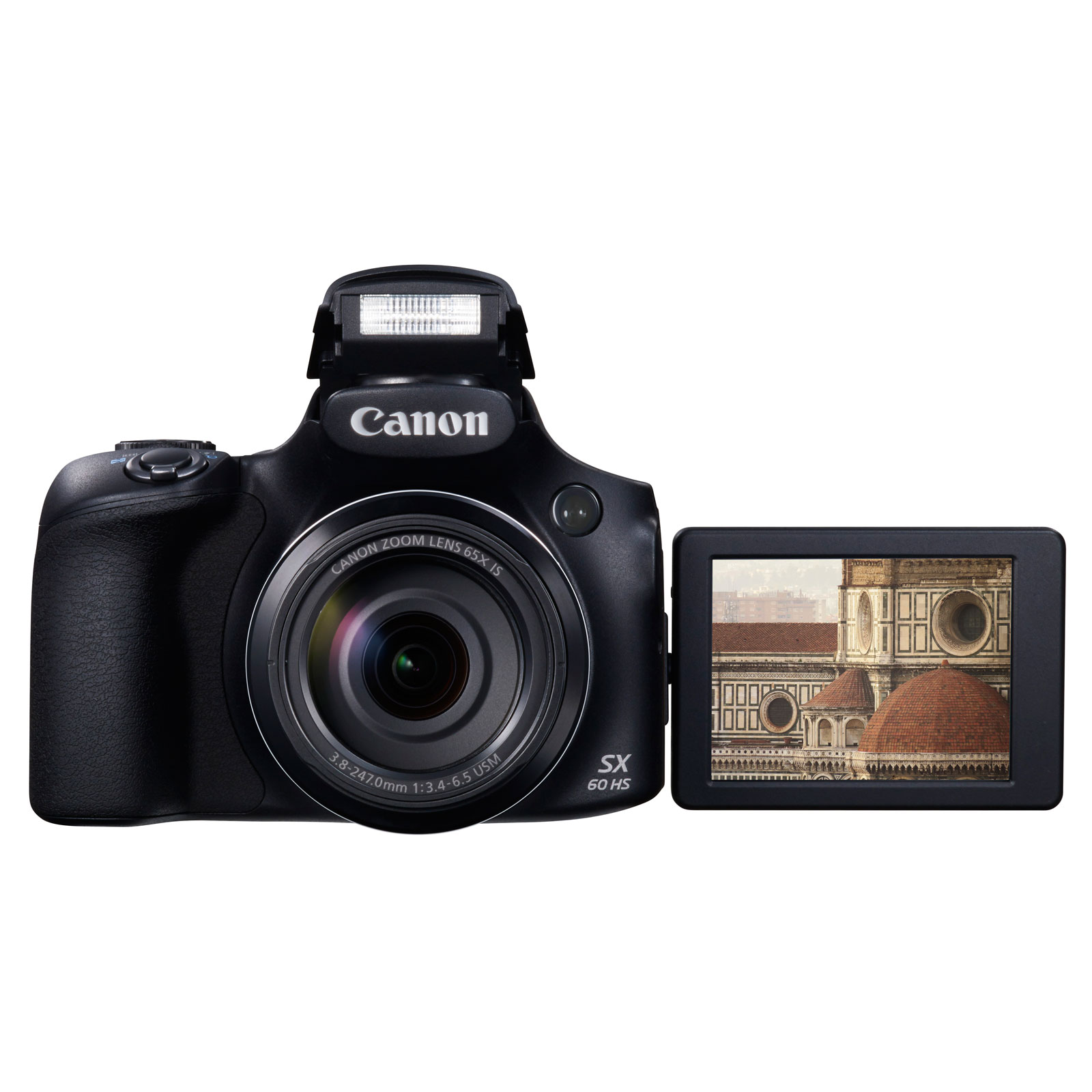 Appareil photo numérique Canon PowerShot SX60 HS Appareil photo 16.1 MP - Zoom optique ultra grand-angle 65x - Vidéo Full HD - Wi-Fi - NFC