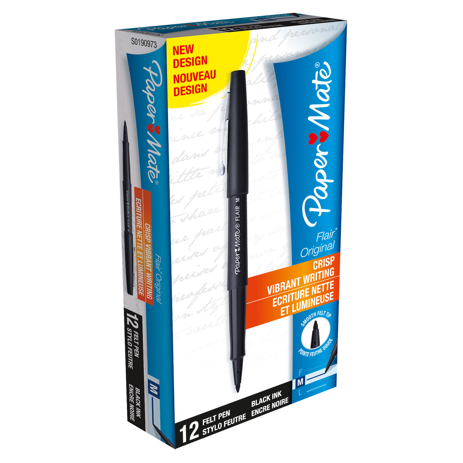 Paper Mate Flair Original Noir x 12 Stylo & feutre Paper Mate sur LDLC