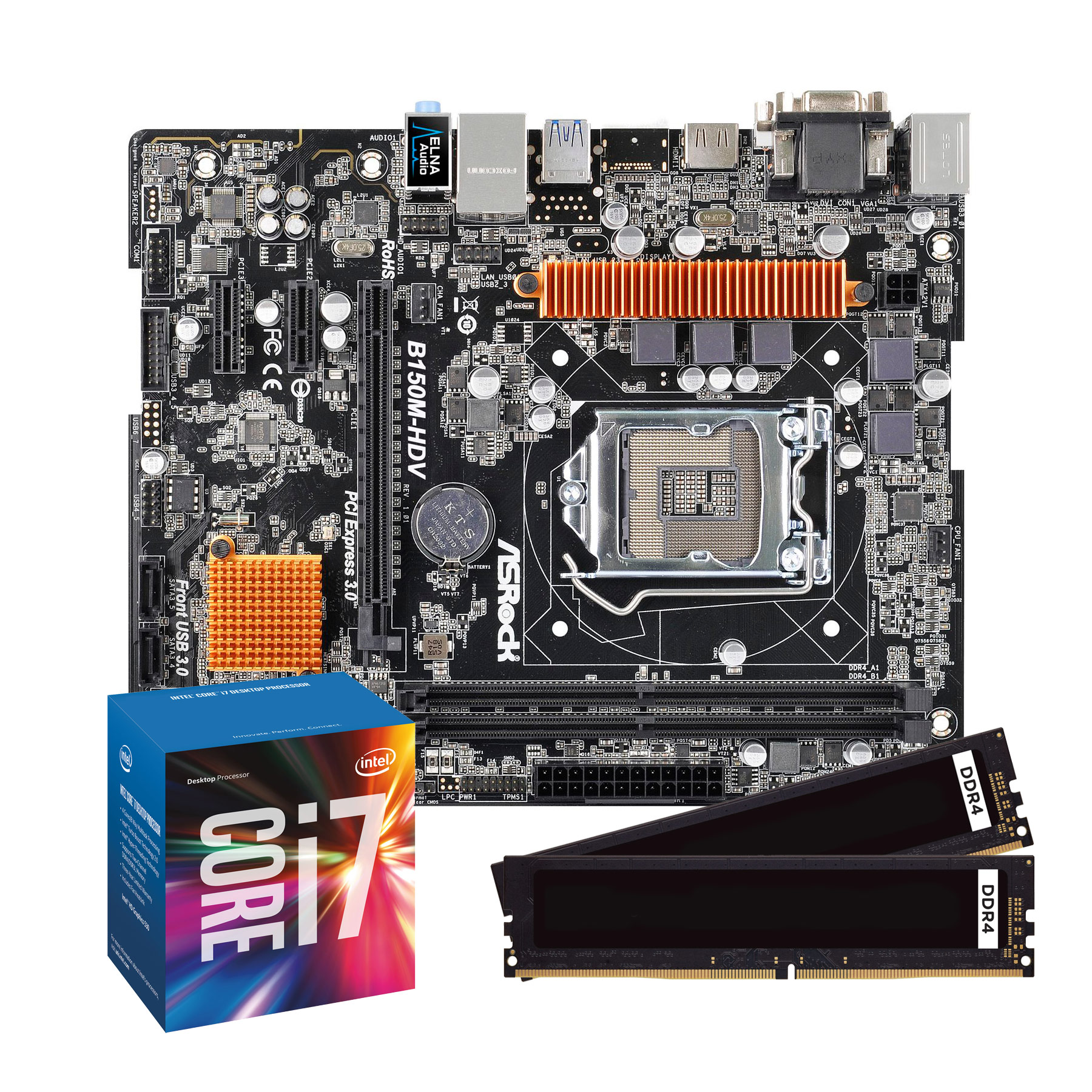 Kit Upgrade PC Core i7 ASRock B150MHDV 8 Go Kit upgrade PC ASRock