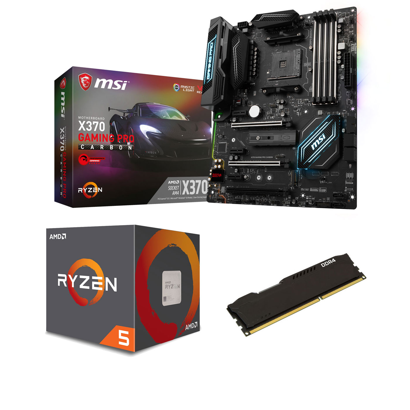 Kit Upgrade PC AMD Ryzen 5 1600 MSI X370 GAMING PRO CARBON 8 Go Kit