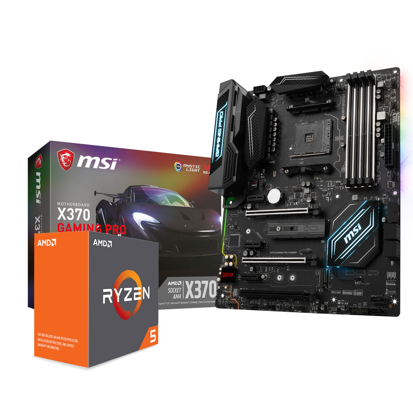 Kit Upgrade PC AMD Ryzen 5 1600X MSI X370 GAMING PRO CARBON Achat Kit