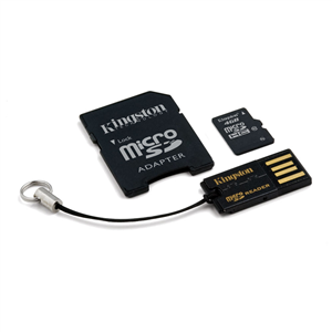 Kingston Mobility-Kit 4 Go - Class 10 - microSDHC 4 Go + adaptateur SD   lecteur USB (garantie à vie par Kingston)