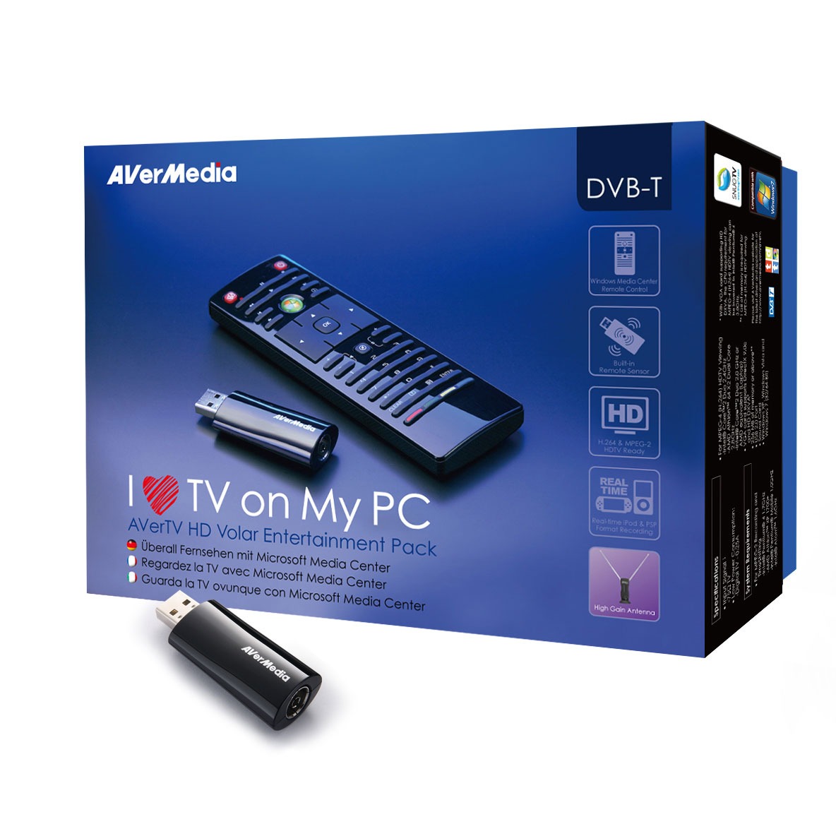 AVerMedia AVerTV HD Volar Entertainment Pack - Tuner TNT USB AVerMedia ...