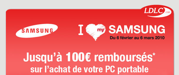 Sur LDLC.com offre spéciale Samsung pour la Saint Valentin