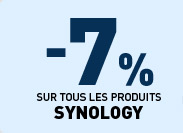 - 7% sur la marque Synology