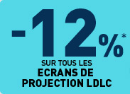 - 12%* sur tous les &eacute;crans de projection LDLC avec le code PROJ12 