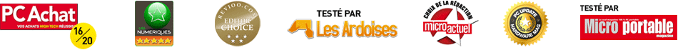 PC achat, Les numériques, Revioo.com, Les ardoises, Micro actuel, PC Update, Micro portable