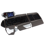 Clavier avec écran de contrôle LCD tactile et à rétro-éclairage multicolore pour gamer (AZERTY, Français)