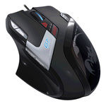 Souris filaire pour gamer - Droitier - Capteur laser 5700 dpi - 9 boutons - Rétro-éclairage - Poids ajustable
