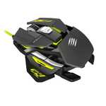 Souris optique modulable à 8 boutons pour gamer (coloris noir et jaune)