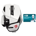 Souris laser modulable sans fil à 10 boutons compatible PC et Android (coloris blanc) + ESET Multi-Device Security pour 3 postes pendant 6 mois offert