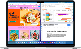 MacBook Air avec plusieurs apps ouvertes