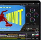 MacBook Air affichant un montage vidéo pour mettre en avant les capacités de la puce M5