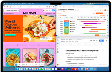 MacBook Air avec plusieurs apps ouvertes