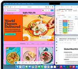 MacBook Air avec plusieurs apps ouvertes