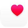 Icône de l'app Santé, coeur rose sur carré blanc