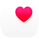 Icône de l'app Santé, coeur rose sur carré blanc