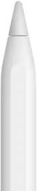 Pointe de l'Apple Pencil with text above
