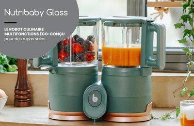 Babymoov Nutribaby Glass - Green Forest - Cuiseurs et mixeurs Babymoov sur  L'Armoire de Bébé