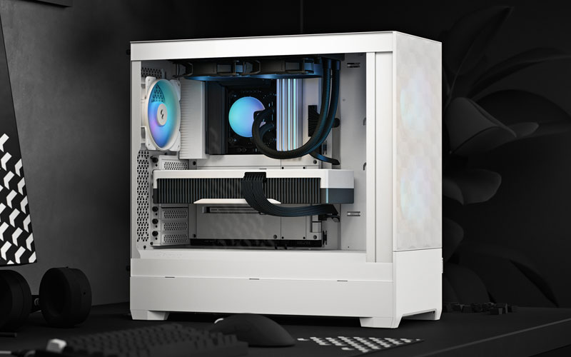 FRACTAL DESIGN Pop Air RGB White TG Blanc Boitier PC Moyen tour ATX  (FD-C-POR1A-01) avec Quadrimedia