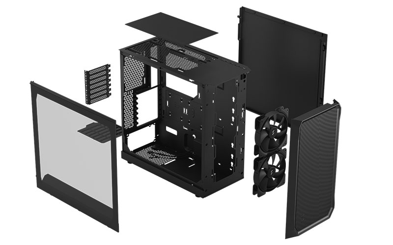 Fractal Design Focus 2 TG (Black) - PC cases - LDLC 3-year warranty