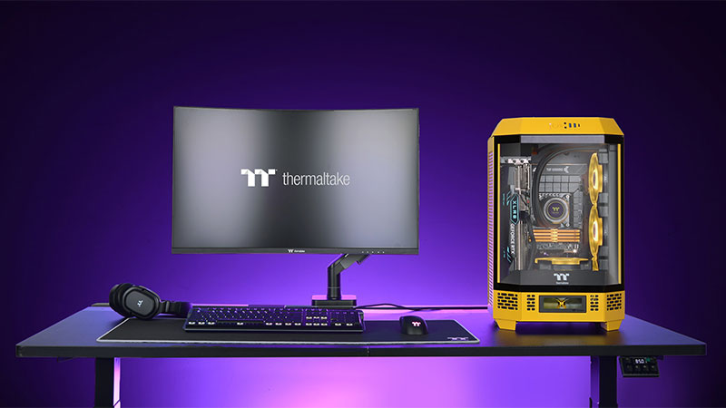 Boîtier ATX semi-tour THERMALTAKE Jaune