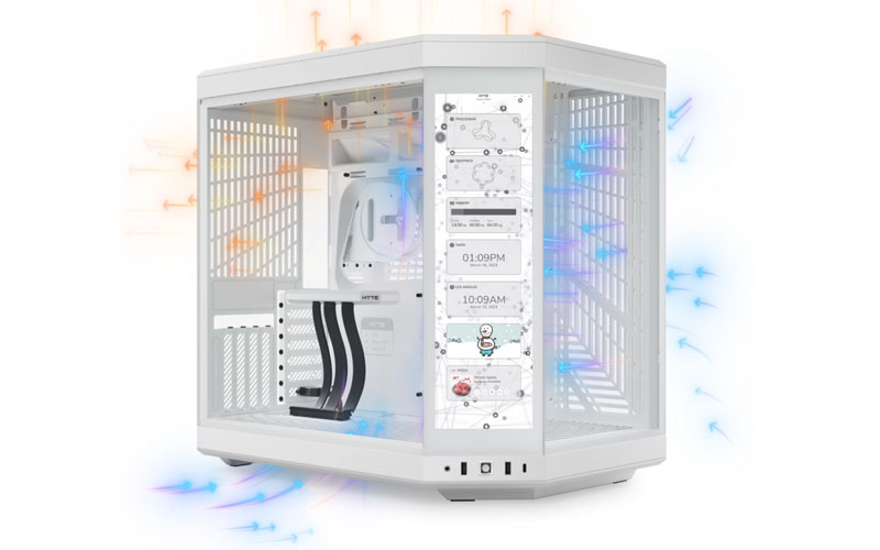 Hyte Y70 Touch Infinite (White) - PC cases - LDLC