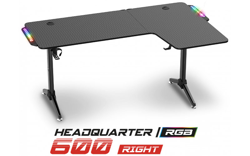 Bureau Spirit of Gamer Headquarter 600 RGB RIGHT 160cm
