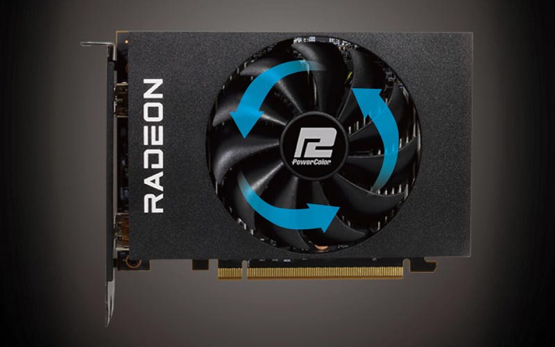 商品画像：Amazon.com: PowerColor AMD Radeon RX 6400 ITX Graphics Card 3