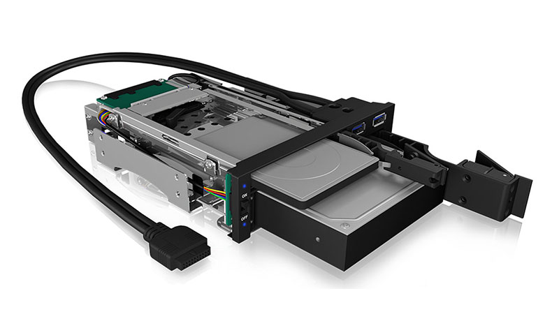 Icy Box - RAIDSONIC - Tiroir pour disque dur Icy Box - Rack Amovible 3.5'  pour 2xSATA 2,5' - Accessoires disques durs - Rue du Commerce