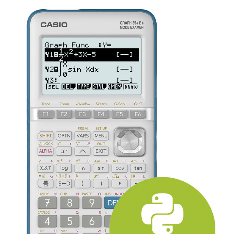 Calculatrice Casio Calculatrice Graphique Graph35+EII Python - GRAPH35+EII