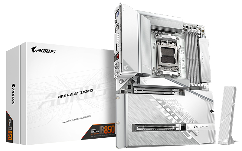 gigabyte b850 aorus stealth ice 801