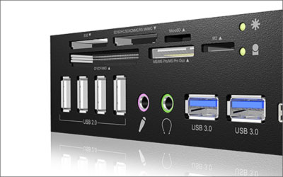 IB-CR301-C3, ICY BOX Lecteur de carte mémoire, Externe, Number of Slots 3,  USB-C 3.0, Noir