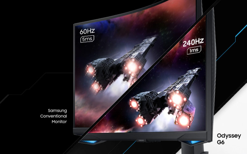 Samsung Odyssey G6 LS32BG650EUXEN 34´´ WQHD OLED LED 240Hz Curved Gaming  Monitor Blue