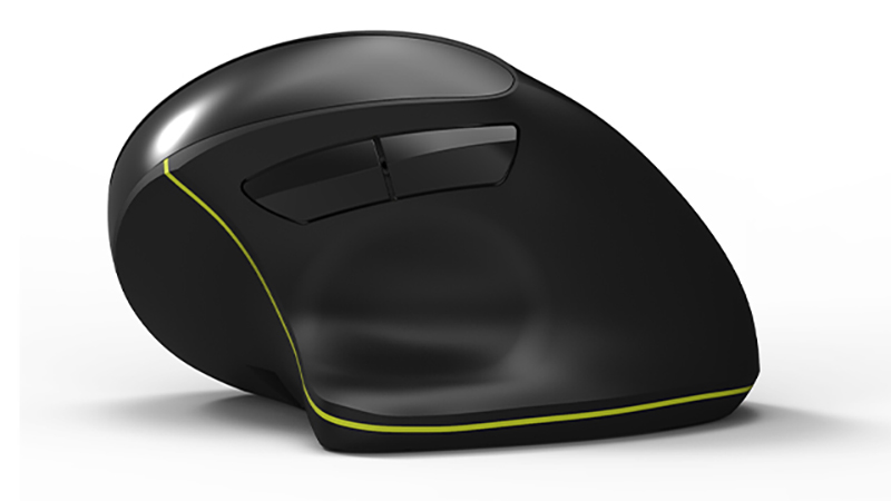 TnB Mouse Ergonomico Verticale Wireless, Doppia Connessione Bluetooth E USB-A, Colore Nero, Design Salvaspazio Per Ufficio E Casa