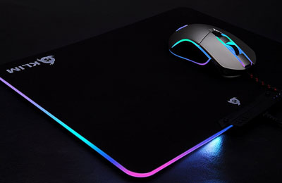 KLIM RGB Mousepad - Tapis de souris - Garantie 3 ans LDLC