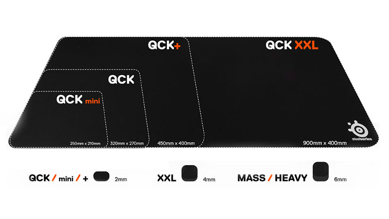 SteelSeries QcK Mini - Tapis de souris de jeu en tissu - Surface exclusive  micro tissée - Optimisé pour les capteurs de jeu - Taille S (250mm x 210mm