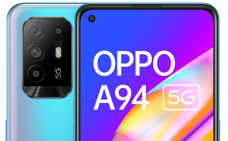 Oppo A94 5G: pantalla AMOLED, cámara cuádruple y carga rápida
