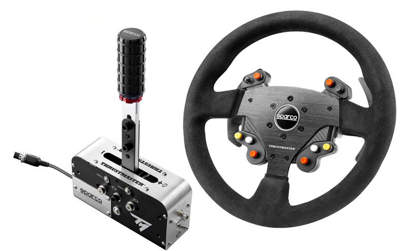 Thrustmaster Volante+Freno A Mano Progressivo+Cambio Sequenziale Multi  Piattaforma TM Rally Race Gear Sparco R383 Mod