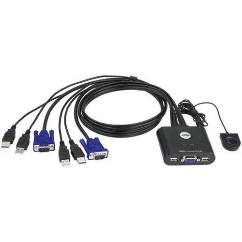 StarTech.com Switch commutateur KVM triple affichage DVI a 2 ports avec  audio et hub USB 2.0 - Commutateur ecran-clavier-souris/audio/USB - 2 x KVM  / audio / USB - 1 utilisateur local 