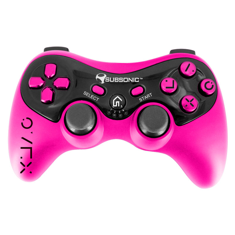 SubSonic PRO Controller Fluo Collection Rose (PS3/PC) Accessoires PS3