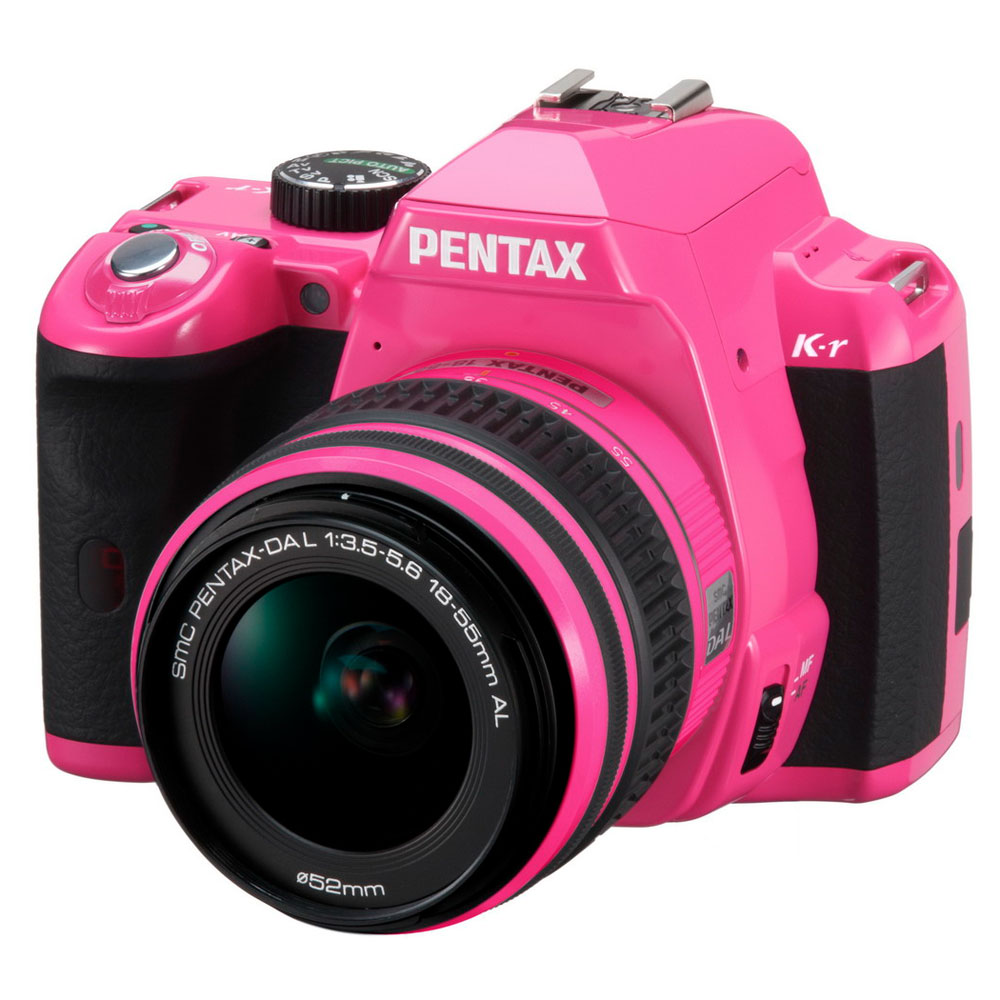 Pentax K r Rose Objectif DA L 18 55mm Appareil  photo 